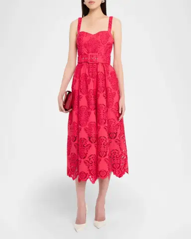 Cara Cara Calypso Embroidered A-Line Midi Dress | Thumbnail 8 Cara Cara Calypso Embroidered A-Line Midi Dress | Thumbnail 8