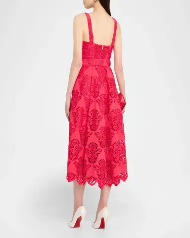 Cara Cara Calypso Embroidered A-Line Midi Dress | Thumbnail 9 Cara Cara Calypso Embroidered A-Line Midi Dress | Thumbnail 9
