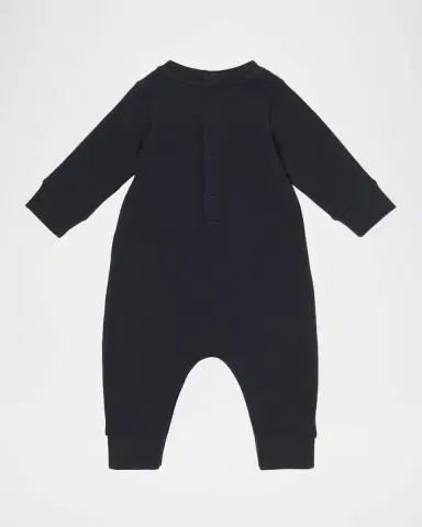 Moncler Boy's Logo Cotton Baby Grow Romper, Size 1M-18 | Thumbnail 3 Moncler Boy's Logo Cotton Baby Grow Romper, Size 1M-18 | Thumbnail 3