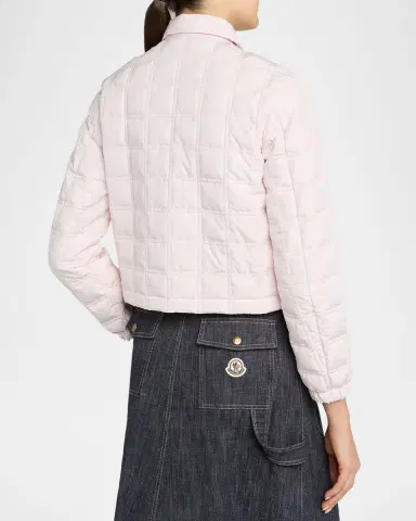 Moncler Floral-Quilted Cropped Down Jacket | Thumbnail 3 Moncler Floral-Quilted Cropped Down Jacket | Thumbnail 3
