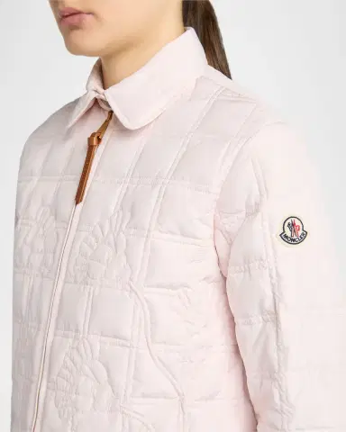 Moncler Floral-Quilted Cropped Down Jacket | Thumbnail 5 Moncler Floral-Quilted Cropped Down Jacket | Thumbnail 5