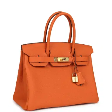 HERMÈS Hermes Birkin 30 Orange Togo Gold Hardware | Thumbnail 2 HERMÈS Hermes Birkin 30 Orange Togo Gold Hardware | Thumbnail 2