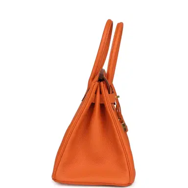 HERMÈS Hermes Birkin 30 Orange Togo Gold Hardware | Thumbnail 3 HERMÈS Hermes Birkin 30 Orange Togo Gold Hardware | Thumbnail 3