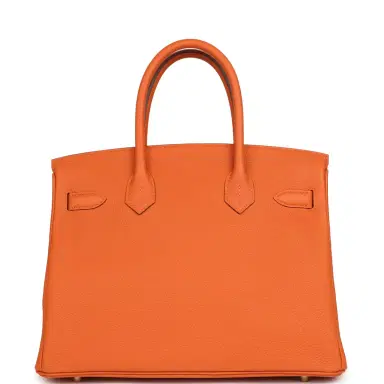 HERMÈS Hermes Birkin 30 Orange Togo Gold Hardware | Thumbnail 4 HERMÈS Hermes Birkin 30 Orange Togo Gold Hardware | Thumbnail 4