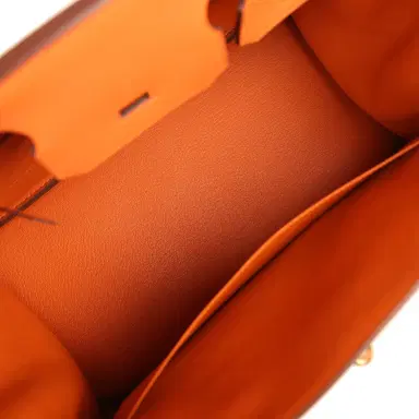 HERMÈS Hermes Birkin 30 Orange Togo Gold Hardware | Thumbnail 8 HERMÈS Hermes Birkin 30 Orange Togo Gold Hardware | Thumbnail 8