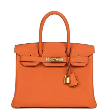 HERMÈS Hermes Birkin 30 Orange Togo Gold Hardware | Thumbnail 1 HERMÈS Hermes Birkin 30 Orange Togo Gold Hardware | Thumbnail 1
