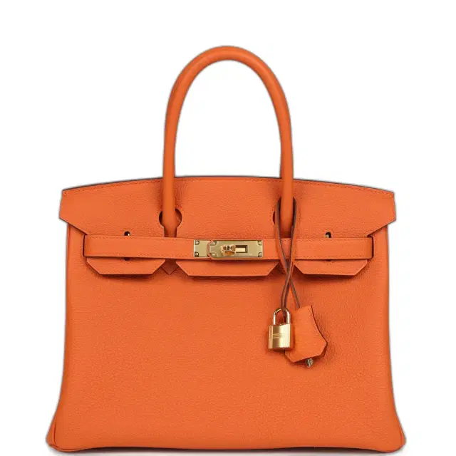 Hermes Birkin 30 Orange Togo Gold Hardware Hermes Birkin 30 Orange Togo Gold Hardware