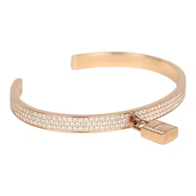 HERMÈS Hermes Kelly Cadenas Bangle XS Diamonds and 18K Rose Gold Hardware | Thumbnail 3 HERMÈS Hermes Kelly Cadenas Bangle XS Diamonds and 18K Rose Gold Hardware | Thumbnail 3