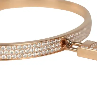 HERMÈS Hermes Kelly Cadenas Bangle XS Diamonds and 18K Rose Gold Hardware | Thumbnail 7 HERMÈS Hermes Kelly Cadenas Bangle XS Diamonds and 18K Rose Gold Hardware | Thumbnail 7