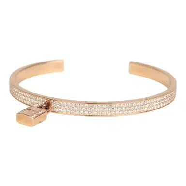 HERMÈS Hermes Kelly Cadenas Bangle XS Diamonds and 18K Rose Gold Hardware | Thumbnail 1 HERMÈS Hermes Kelly Cadenas Bangle XS Diamonds and 18K Rose Gold Hardware | Thumbnail 1