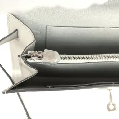 HERMÈS Hermes Kelly Wallet To Go Argent Chevre Chamkilight Palladium Hardware | Thumbnail 9 HERMÈS Hermes Kelly Wallet To Go Argent Chevre Chamkilight Palladium Hardware | Thumbnail 9