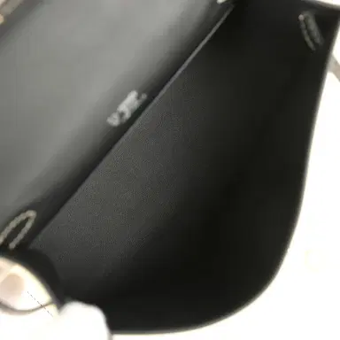 HERMÈS Hermes Special Order (HSS) Kelly Pochette Beton and Black Swift Palladium Hardware | Thumbnail 8 HERMÈS Hermes Special Order (HSS) Kelly Pochette Beton and Black Swift Palladium Hardware | Thumbnail 8