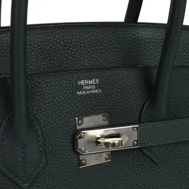 HERMÈS Pre-owned Hermes Birkin 35 Vert Rousseau Togo Palladium Hardware | Thumbnail 7 HERMÈS Pre-owned Hermes Birkin 35 Vert Rousseau Togo Palladium Hardware | Thumbnail 7