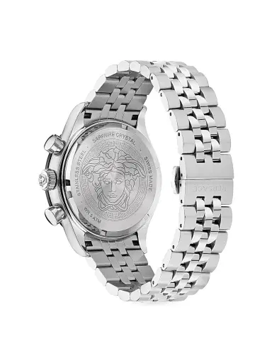 Versace Men's Hellenyium Chrono 44MM Bracelet Watch - Grey | Thumbnail 3 Versace Men's Hellenyium Chrono 44MM Bracelet Watch - Grey | Thumbnail 3