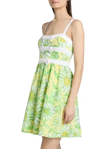 Lilly Pulitzer Women's Cheri Floral A-Line Sleeveless Minidress - Limoncello Sunbelievable - Size 12 | Thumbnail 4 Lilly Pulitzer Women's Cheri Floral A-Line Sleeveless Minidress - Limoncello Sunbelievable - Size 12 | Thumbnail 4