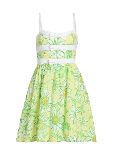 Lilly Pulitzer Women's Cheri Floral A-Line Sleeveless Minidress - Limoncello Sunbelievable - Size 12 | Thumbnail 1 Lilly Pulitzer Women's Cheri Floral A-Line Sleeveless Minidress - Limoncello Sunbelievable - Size 12 | Thumbnail 1