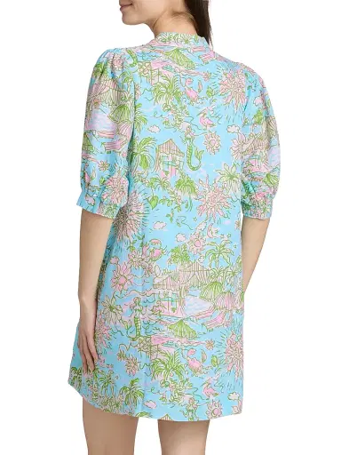 Lilly Pulitzer Women's Mialeigh Linen Shift Dress - Fresh Water Blue - Size 14 | Thumbnail 5 Lilly Pulitzer Women's Mialeigh Linen Shift Dress - Fresh Water Blue - Size 14 | Thumbnail 5