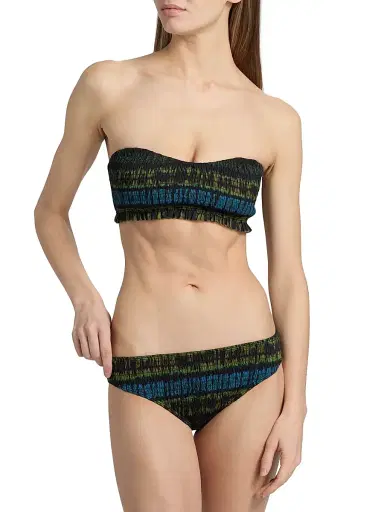 Ulla Johnson Women's Marseille Smocked Bikini Top - Lagoon - Size XL | Thumbnail 3 Ulla Johnson Women's Marseille Smocked Bikini Top - Lagoon - Size XL | Thumbnail 3