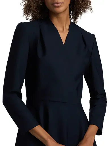 Oscar de la Renta Women's Long-Sleeve Wool Day Dress | Thumbnail 6 Oscar de la Renta Women's Long-Sleeve Wool Day Dress | Thumbnail 6