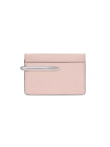 Givenchy Women's Pinch Card Holder in Leather - Baby Pink | Thumbnail 1 Givenchy Women's Pinch Card Holder in Leather - Baby Pink | Thumbnail 1