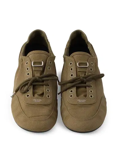 Prada Men's Collapse Canvas Sneakers - Black | Thumbnail 9 Prada Men's Collapse Canvas Sneakers - Black | Thumbnail 9