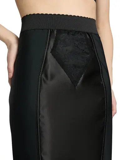 Dolce & Gabbana Women's Lace-Panel Pencil Skirt - Nero | Thumbnail 6 Dolce & Gabbana Women's Lace-Panel Pencil Skirt - Nero | Thumbnail 6
