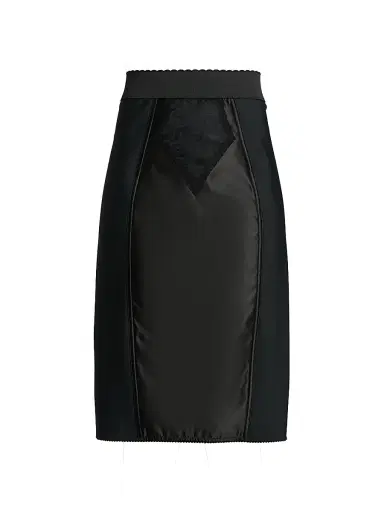 Dolce & Gabbana Women's Lace-Panel Pencil Skirt - Nero | Thumbnail 1 Dolce & Gabbana Women's Lace-Panel Pencil Skirt - Nero | Thumbnail 1