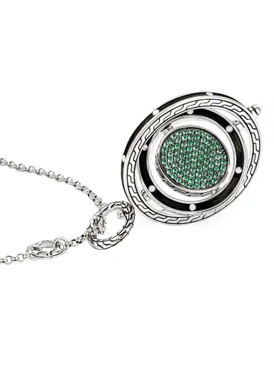 John Hardy Women's Dot Moon Door Sterling Silver & Citrine Pendant Necklace - Silver | Thumbnail 2 John Hardy Women's Dot Moon Door Sterling Silver & Citrine Pendant Necklace - Silver | Thumbnail 2