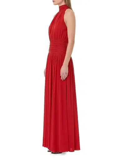 NICHOLAS Women's Tessa Pleated Maxi Dress - Tomato | Thumbnail 3 NICHOLAS Women's Tessa Pleated Maxi Dress - Tomato | Thumbnail 3