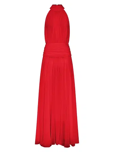 NICHOLAS Women's Tessa Pleated Maxi Dress - Tomato | Thumbnail 1 NICHOLAS Women's Tessa Pleated Maxi Dress - Tomato | Thumbnail 1
