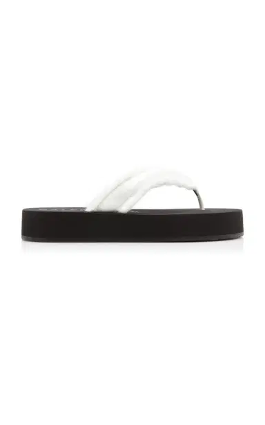 Balenciaga Silk-Trimmed Platform Flip Flop | Thumbnail 6 Balenciaga Silk-Trimmed Platform Flip Flop | Thumbnail 6