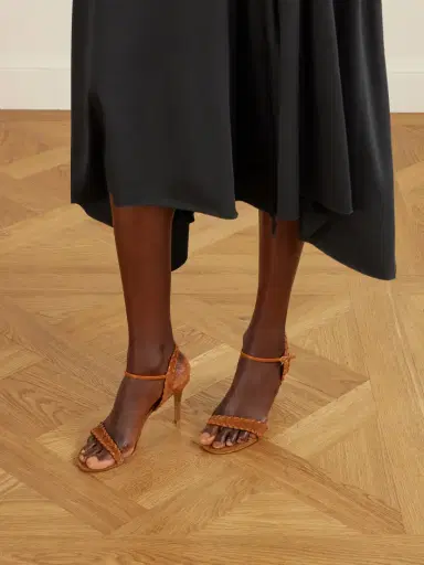 Gianvito Rossi 85 Whipstitched Leather-trimmed Suede Sandals | Thumbnail 2 Gianvito Rossi 85 Whipstitched Leather-trimmed Suede Sandals | Thumbnail 2