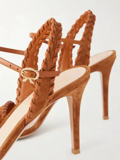 Gianvito Rossi 85 Whipstitched Leather-trimmed Suede Sandals | Thumbnail 5 Gianvito Rossi 85 Whipstitched Leather-trimmed Suede Sandals | Thumbnail 5