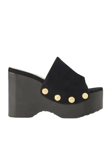 Gianvito Rossi Ardèa 60 Studded Suede Platform Wedge Mules | Thumbnail 1 Gianvito Rossi Ardèa 60 Studded Suede Platform Wedge Mules | Thumbnail 1