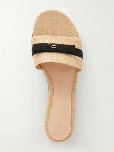 Gianvito Rossi Grosgrain-trimmed Raffia Slides | Thumbnail 6 Gianvito Rossi Grosgrain-trimmed Raffia Slides | Thumbnail 6