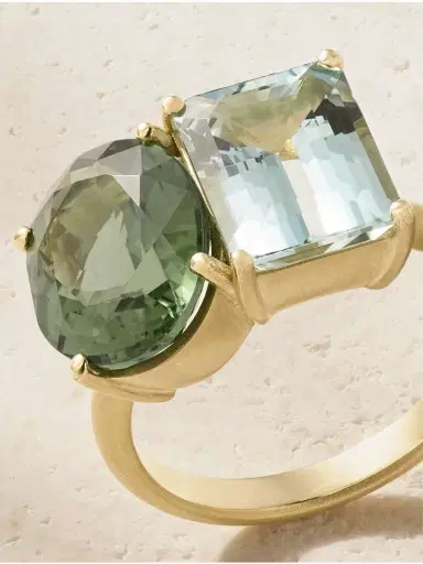 Irene Neuwirth Gemmy Gem 18-karat Gold, Tourmaline And Aquamarine Ring | Thumbnail 4 Irene Neuwirth Gemmy Gem 18-karat Gold, Tourmaline And Aquamarine Ring | Thumbnail 4