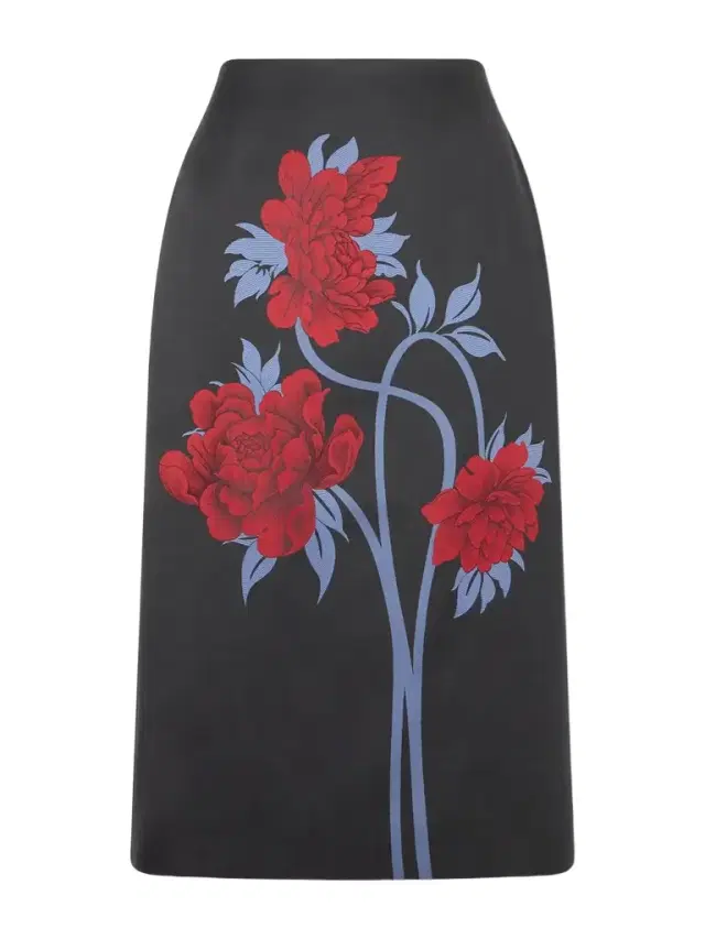 Floral-print Twill Midi Skirt Floral-print Twill Midi Skirt