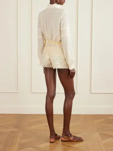 Valentino Garavani Bow-detailed Broderie Anglaise Cotton Shorts | Thumbnail 3 Valentino Garavani Bow-detailed Broderie Anglaise Cotton Shorts | Thumbnail 3