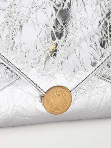 Dries Van Noten Metallic Crinkled-leather Clutch | Thumbnail 5 Dries Van Noten Metallic Crinkled-leather Clutch | Thumbnail 5