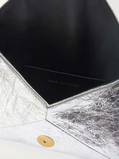 Dries Van Noten Metallic Crinkled-leather Clutch | Thumbnail 6 Dries Van Noten Metallic Crinkled-leather Clutch | Thumbnail 6