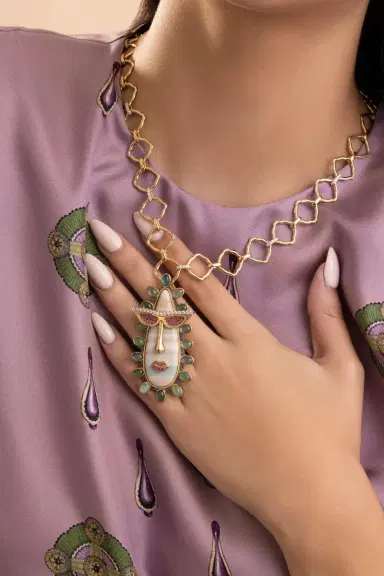EDINA KISS Diamond Mosaic Motif Chain Neckalce | Thumbnail 4 EDINA KISS Diamond Mosaic Motif Chain Neckalce | Thumbnail 4