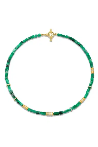 EDINA KISS Emerald Small Beaded Necklace | Thumbnail 1 EDINA KISS Emerald Small Beaded Necklace | Thumbnail 1