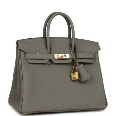HERMÈS Hermes Birkin 25 Gris Meyer Togo Gold Hardware | Thumbnail 2 HERMÈS Hermes Birkin 25 Gris Meyer Togo Gold Hardware | Thumbnail 2
