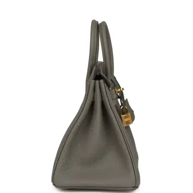 HERMÈS Hermes Birkin 25 Gris Meyer Togo Gold Hardware | Thumbnail 4 HERMÈS Hermes Birkin 25 Gris Meyer Togo Gold Hardware | Thumbnail 4