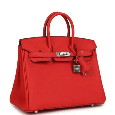 HERMÈS Hermes Birkin 25 Rouge de Coeur Togo Palladium Hardware | Thumbnail 2 HERMÈS Hermes Birkin 25 Rouge de Coeur Togo Palladium Hardware | Thumbnail 2