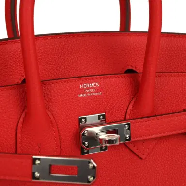 HERMÈS Hermes Birkin 25 Rouge de Coeur Togo Palladium Hardware | Thumbnail 7 HERMÈS Hermes Birkin 25 Rouge de Coeur Togo Palladium Hardware | Thumbnail 7