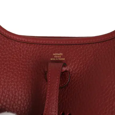 HERMÈS Hermes Evelyne TPM Rouge H Clemence Gold Hardware | Thumbnail 7 HERMÈS Hermes Evelyne TPM Rouge H Clemence Gold Hardware | Thumbnail 7