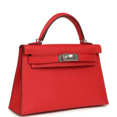 HERMÈS Hermes Kelly Sellier 20 Rouge Radieux Epsom Palladium Hardware | Thumbnail 2 HERMÈS Hermes Kelly Sellier 20 Rouge Radieux Epsom Palladium Hardware | Thumbnail 2