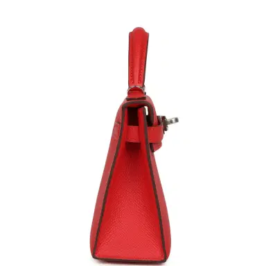 HERMÈS Hermes Kelly Sellier 20 Rouge Radieux Epsom Palladium Hardware | Thumbnail 4 HERMÈS Hermes Kelly Sellier 20 Rouge Radieux Epsom Palladium Hardware | Thumbnail 4