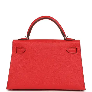 HERMÈS Hermes Kelly Sellier 20 Rouge Radieux Epsom Palladium Hardware | Thumbnail 5 HERMÈS Hermes Kelly Sellier 20 Rouge Radieux Epsom Palladium Hardware | Thumbnail 5